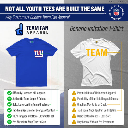 New York Giants NFL Youth Final Countdown Tee Boys and Girls Shirt - Royal