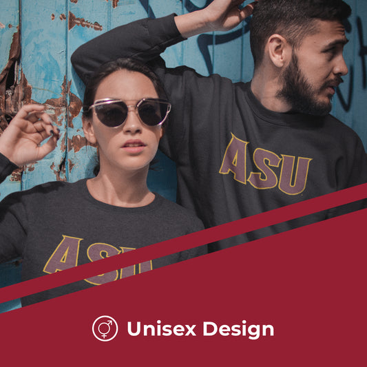 Arizona State Sun Devils NCAA Crewneck Sweatshirt Men Women Fleece Charcoal - Charcoal