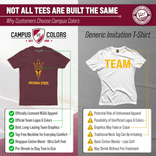 Arizona State Sun Devils Heathered Logo T-Shirt - Maroon