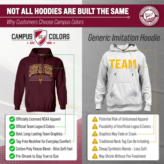 Arizona State Sun Devils NCAA Overtime Classics Hoodie - Maroon