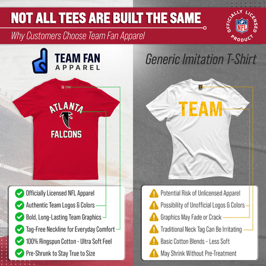 Atlanta Falcons Mens Womens Retro Gameday Tee - Red