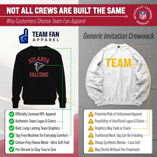 Atlanta Falcons NFL Crewneck Sweatshirt - Black