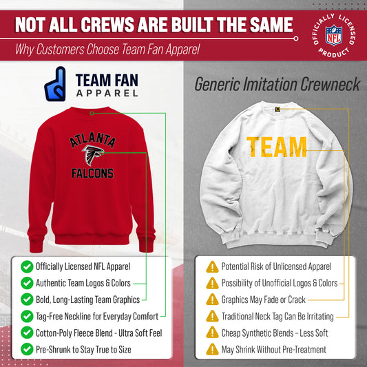 Atlanta Falcons NFL Crewneck Sweatshirt - Red