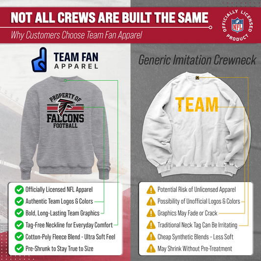 Atlanta Falcons NFL Property Of Crewneck Sweatshirt - Sport Gray