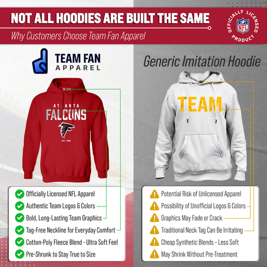 Atlanta Falcons Falcons Hoodie Fleece Sweatshirt for Men and Women - Red