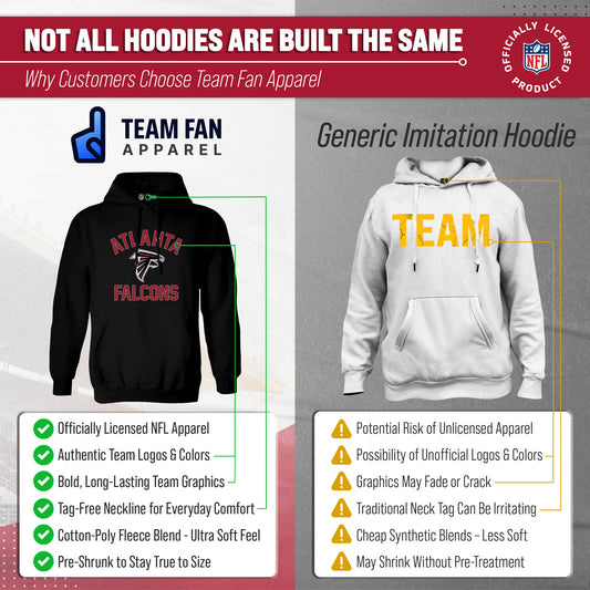 Atlanta Falcons Gameday Hoodie Pullover Sweatshirt - Black