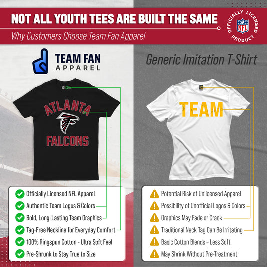 Atlanta Falcons Youth NFL Football T-Shirt - Black