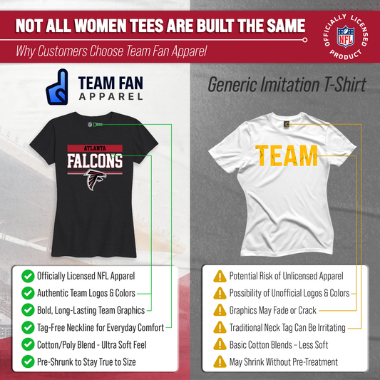 Atlanta Falcons Women's NFL Charcoal T-Shirt Short Sleeve - Charcoal
