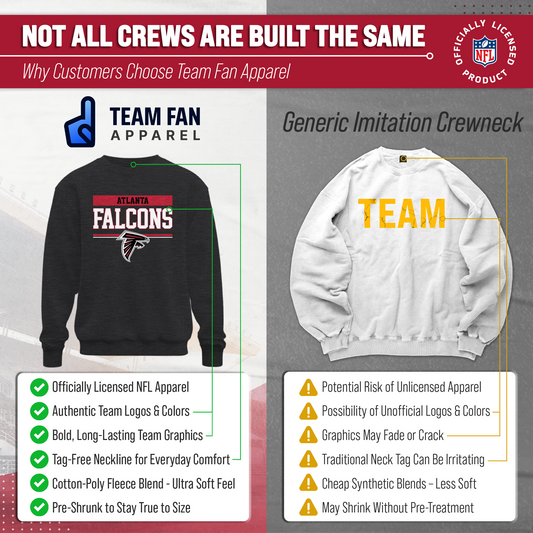 Atlanta Falcons NFL Team Block Crewneck Sweatshirt - Charcoal