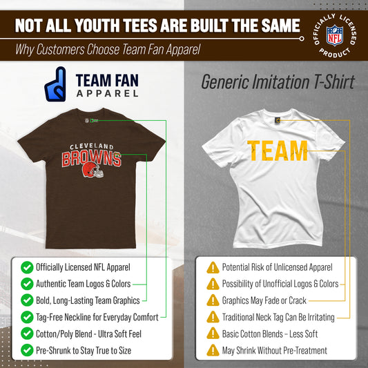 Cleveland Browns Youth Starting Fresh Short Sleeve NFL T-Shirt Kids - Brown