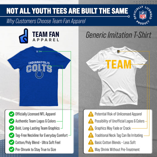 Indianapolis Colts Youth Starting Fresh NFL Tee for Boys and Girls - Royal