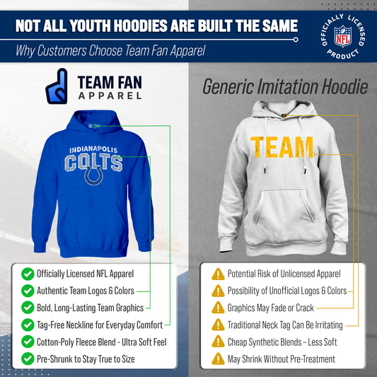 Indianapolis Colts NFL Youth Starting Fresh Hoodie for Boys and Girls - Royal