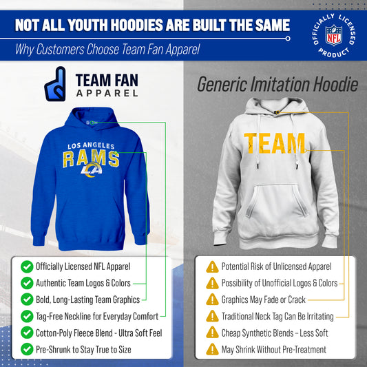 Los Angeles Rams NFL Youth Starting Fresh Hoodie for Boys and Girls - Royal