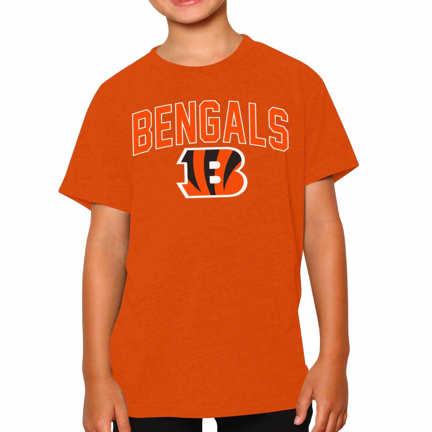 Cincinnati Bengals NFL Youth Home Team Tee- Youth Pro Football T-Shirt For Boys & Girls Kids clothes - Orange