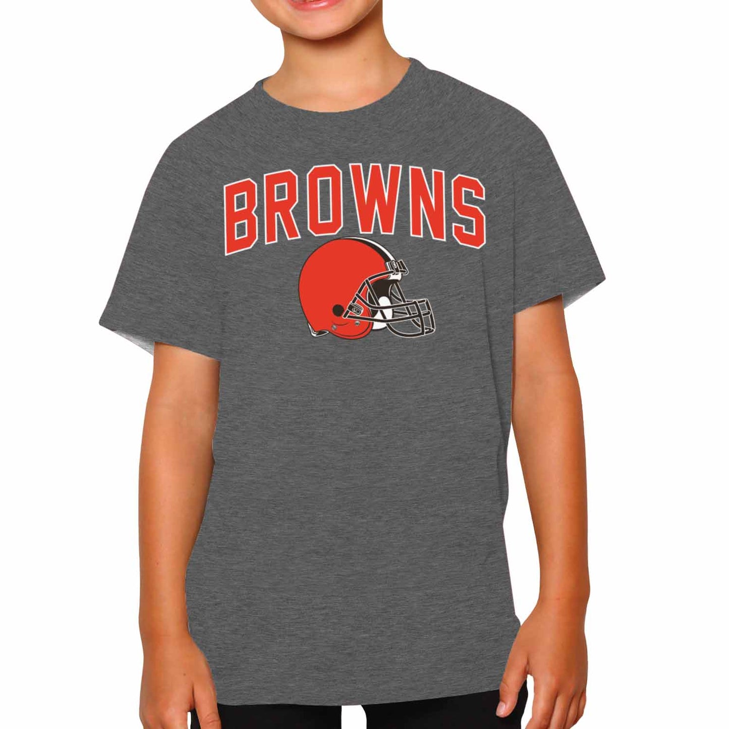 Cleveland Browns NFL Youth Home Team Tee- Youth Pro Football T-Shirt For Boys & Girls Kids clothes - Sport Gray