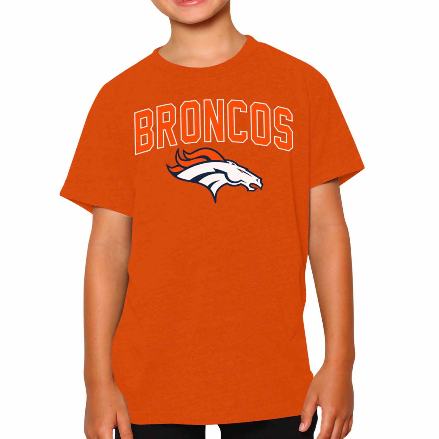 Denver Broncos NFL Youth Home Team Tee- Youth Pro Football T-Shirt For Boys & Girls Kids clothes - Orange