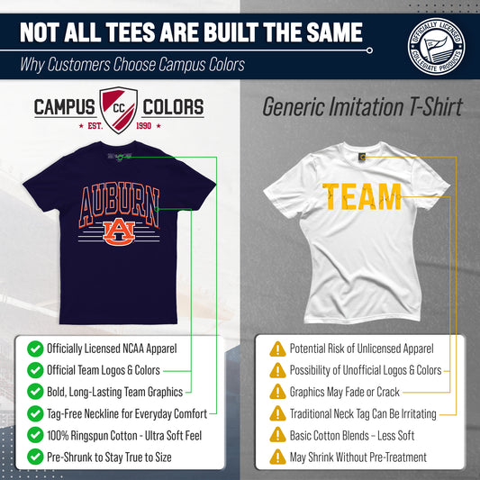 Auburn Tigers NCAA Overtime Classics Unisex T-Shirt - Navy