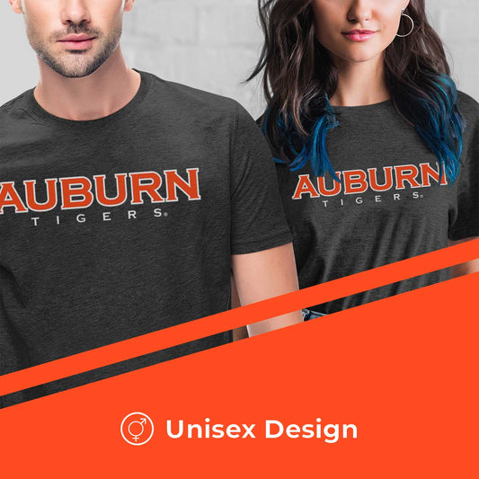 Auburn Tigers NCAA Cotton Blend Charcoal T-Shirt Men Women - Charcoal