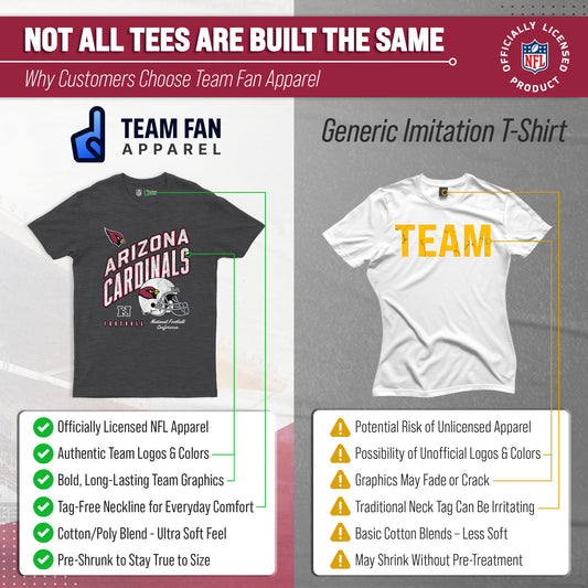 Arizona Cardinals NFL Distressed Helmet T-Shirt - Heather Charcoal