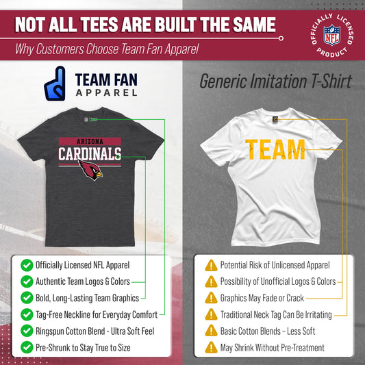 Arizona Cardinals Charcoal T-Shirt for Men and Women - Charcoal