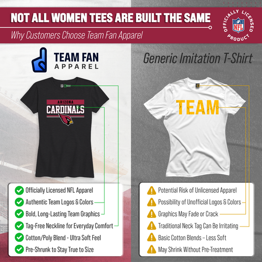 Arizona Cardinals Women's NFL Charcoal T-Shirt Short Sleeve - Charcoal