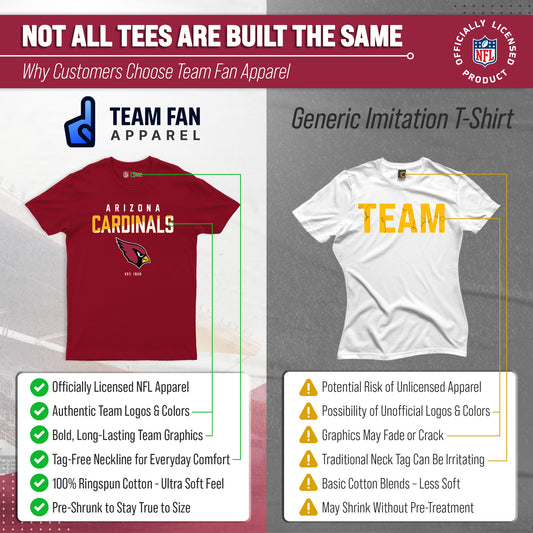 Arizona Cardinals NFL Color Block Tee - Cardinal