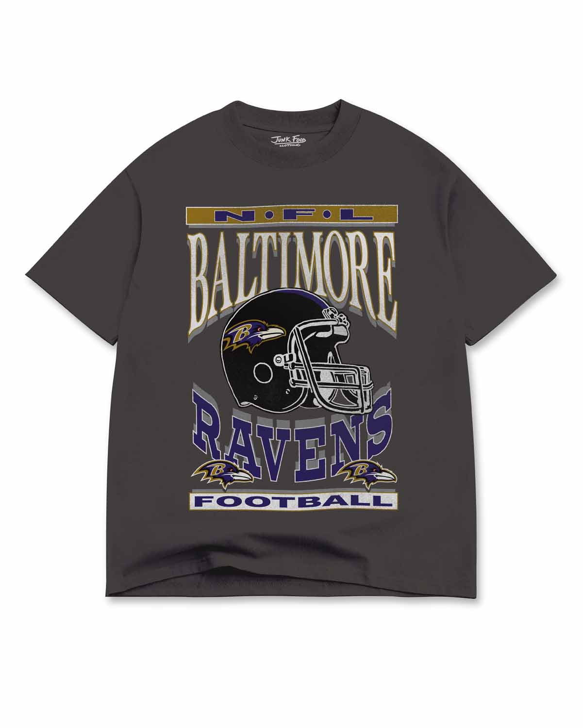 Baltimore Ravens Men's Franchise Oversized Enzyme Wash Cotton Tee - Black