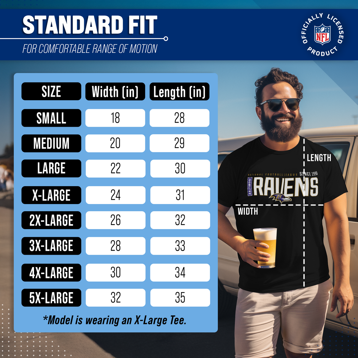 Baltimore Ravens NFL Shirt Men Women Unisex Tag-Free Cotton Gameday Tee - Black