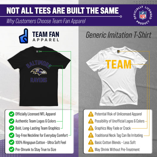 Baltimore Ravens NFL Gameday T-Shirt for Men and Women - Black