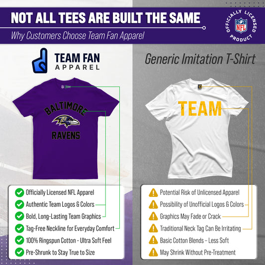 Baltimore Ravens NFL Gameday T-Shirt for Men and Women - Purple