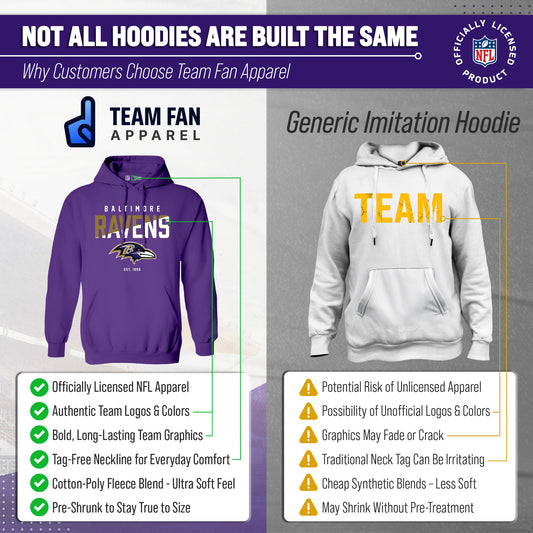 Baltimore Ravens Ravens Hoodie Fleece Sweatshirt for Men and Women - Purple