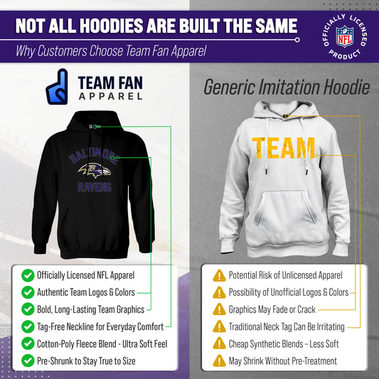 Baltimore Ravens Gameday Hoodie Pullover Sweatshirt - Black