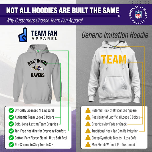 Baltimore Ravens Gameday Hoodie Pullover Sweatshirt - Sport Gray