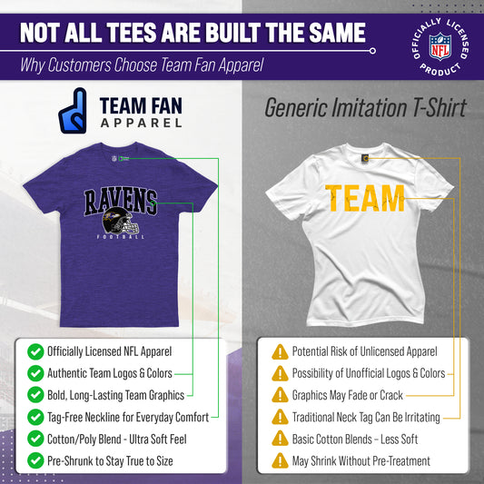 Baltimore Ravens NFL All Star Heather Tag-Less T-Shirt - Purple Heather