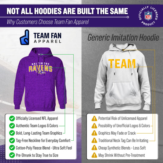 Baltimore Ravens Starting Fresh Fleece Hoodie - Purple