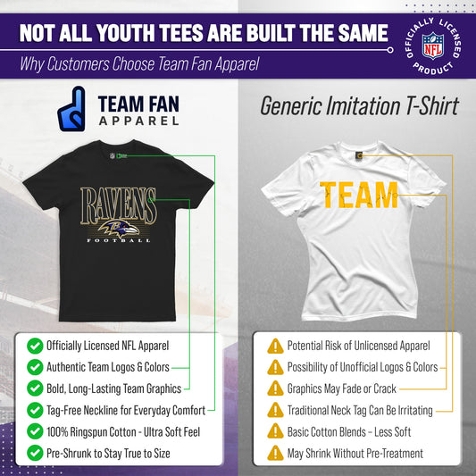 Baltimore Ravens NFL Youth Overtime T-Shirt - Black