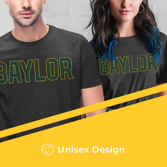 Baylor Bears NCAA Cotton Blend Charcoal T-Shirt Men Women - Charcoal