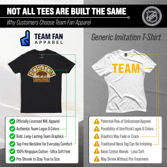 Boston Bruins Boston Bruins Retro Logo T-Shirt Men Women Heathered Vintage Cotton - Black Heather