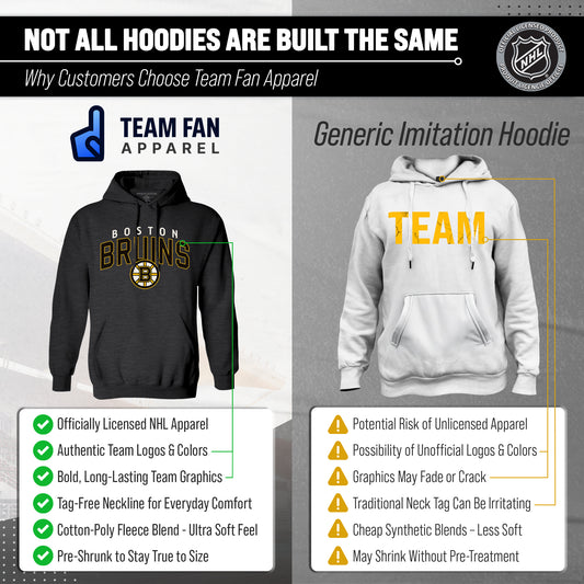 Boston Bruins Bruins Hoodie Fleece Sweatshirt for Men and Women - Black Heather