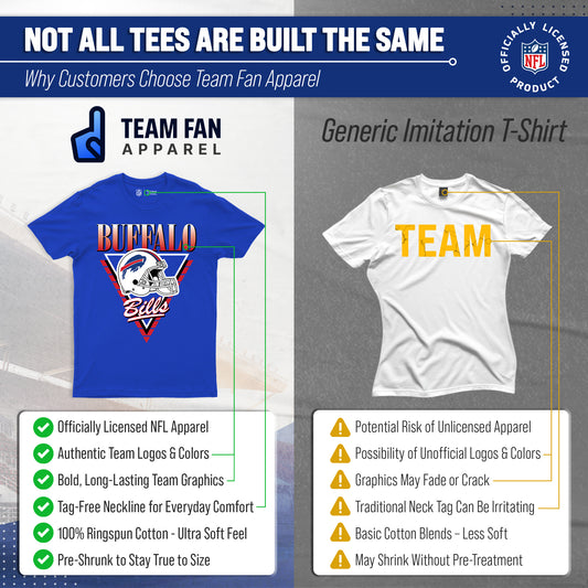 Buffalo Bills NFL Retro Triangle T-Shirt - Royal