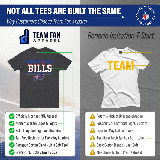 Buffalo Bills Charcoal T-Shirt for Men and Women - Charcoal