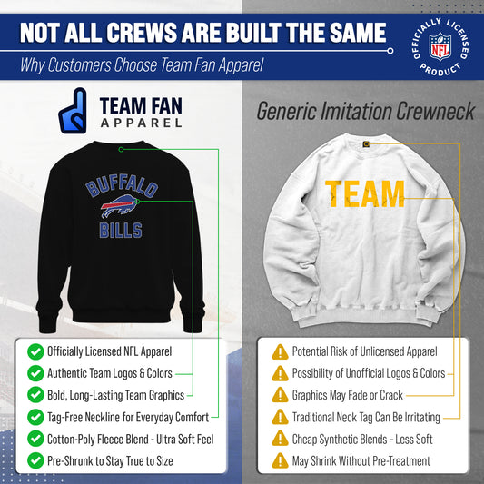 Buffalo Bills NFL Crewneck Sweatshirt - Black