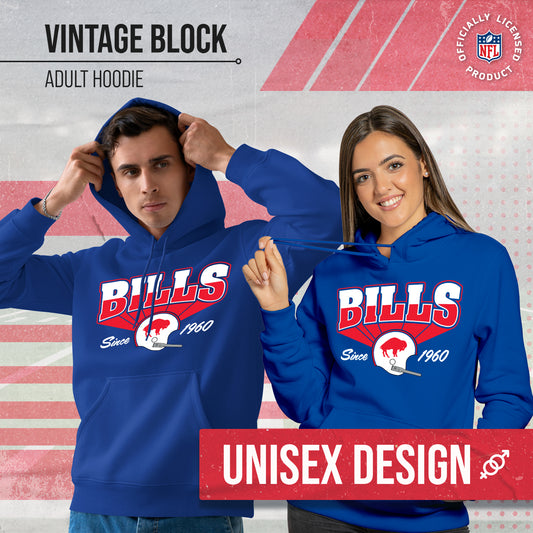Buffalo Bills Vintage Block Fleece Hoodie - Royal