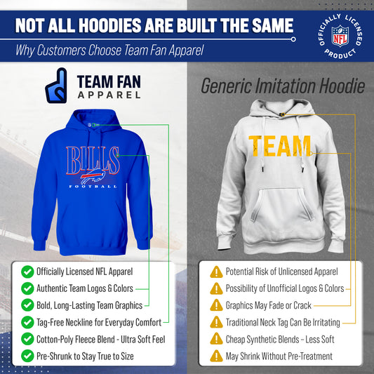 Buffalo Bills NFL Overtime Blueprint Pullover Hoodie Men Women - Royal