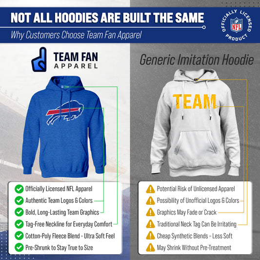 Buffalo Bills Modern Throwback Fleece Hoodie - Blue
