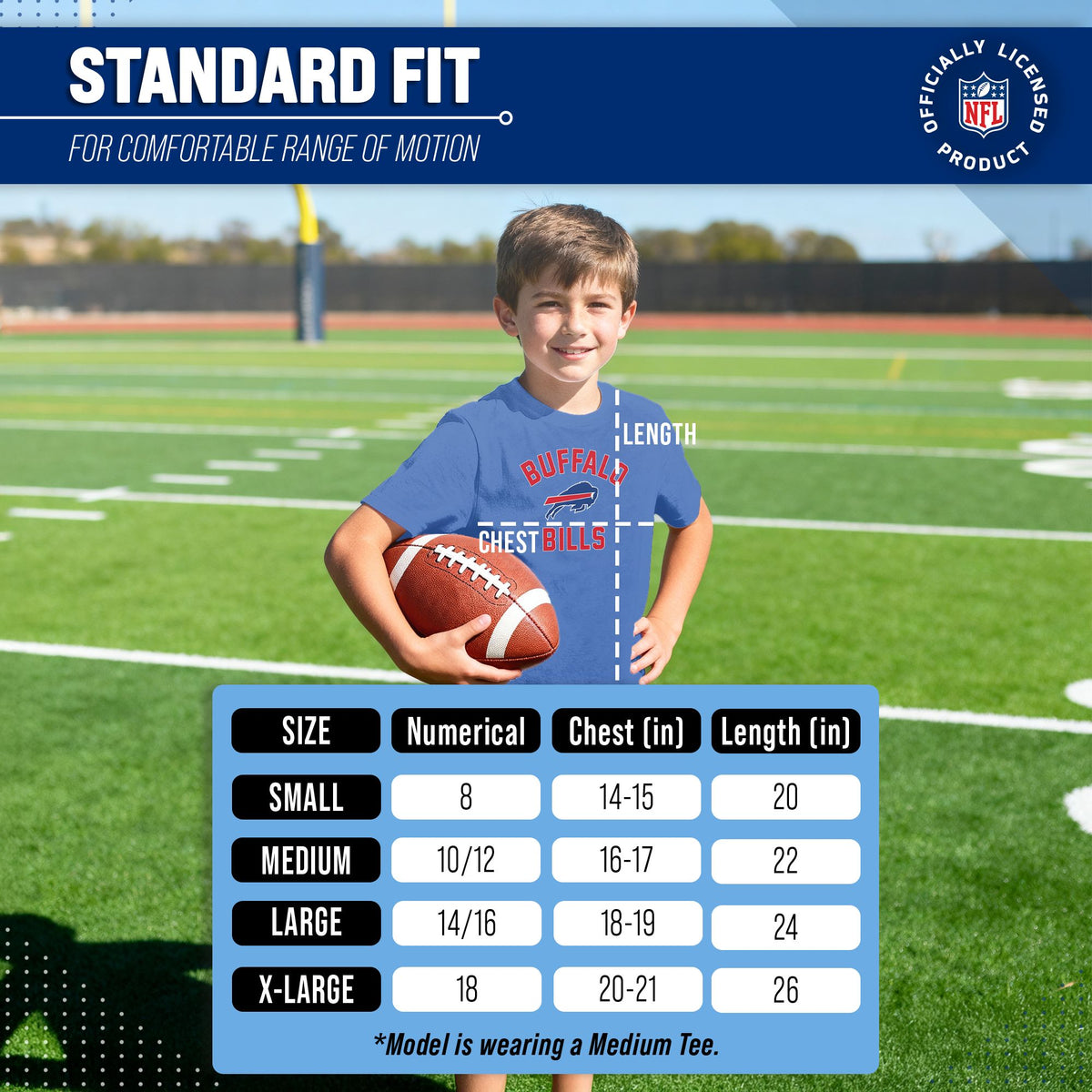 Buffalo Bills Youth NFL Football T-Shirt - Royal