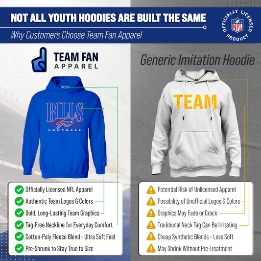 Buffalo Bills NFL Youth Overtime Blueprint Fleece Hoodie Sweatshirt - Royal