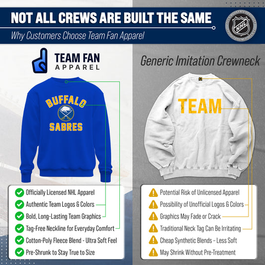 NFL Gameday Crewneck Sweatshirt, Cotton Fleece Pullover Men Women