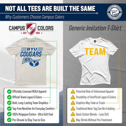 BYU Cougars Varsity Club Pennant Shirt - Off White