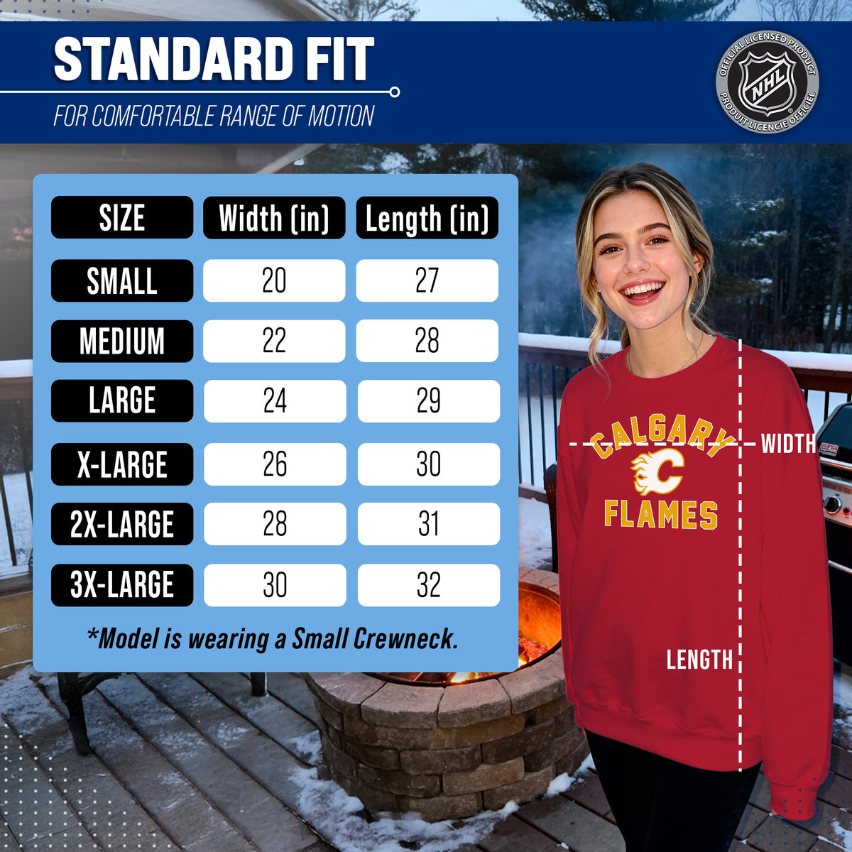 NFL Gameday Crewneck Sweatshirt, Cotton Fleece Pullover Men Women